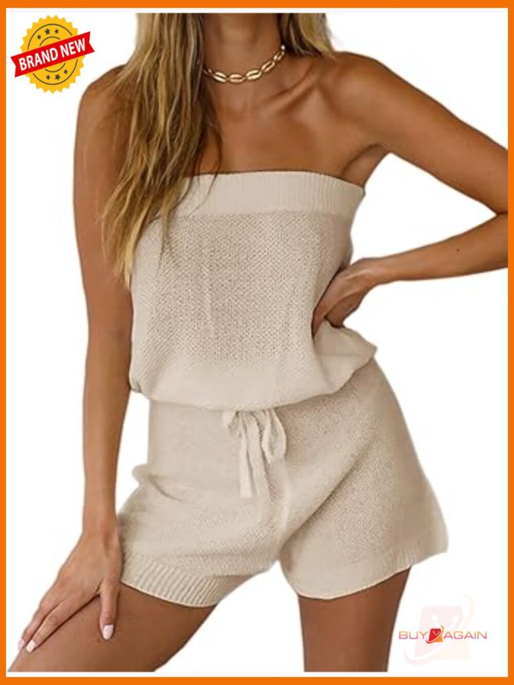 Sleeveless Off Shoulder Romper Two Piece Outfits Loungewear Casual Summer